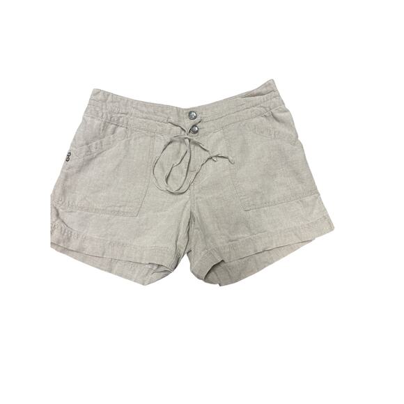 I.N.C International Concepts Linen Shorts Size 6 Beige Drawstrings Casual Summer - Picture 1 of 3